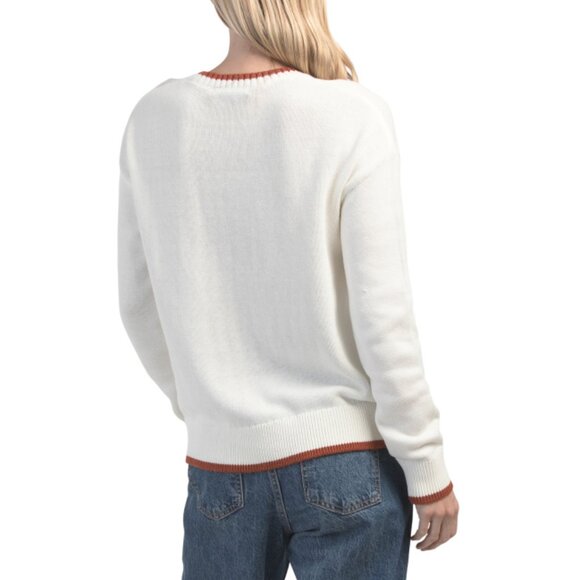 KAILY K Natural/White Teddy Bear Pullover Sweater - Picture 2 of 2